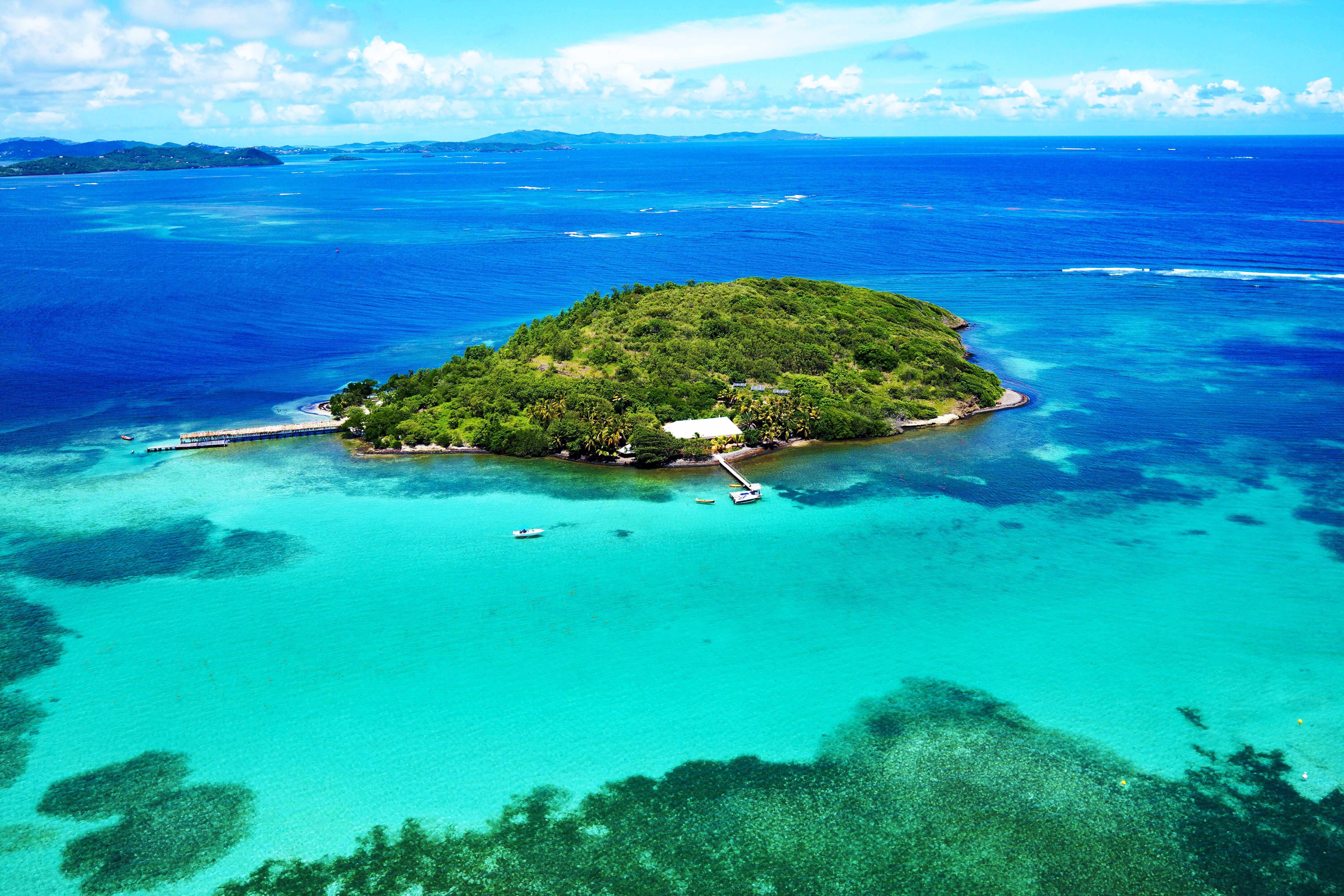 Vue panoramique de la baie du François, Martinique